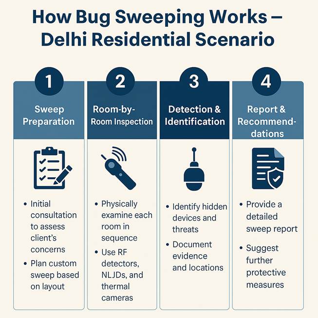 How Bug Sweeping Works – Delhi Residential Scenario